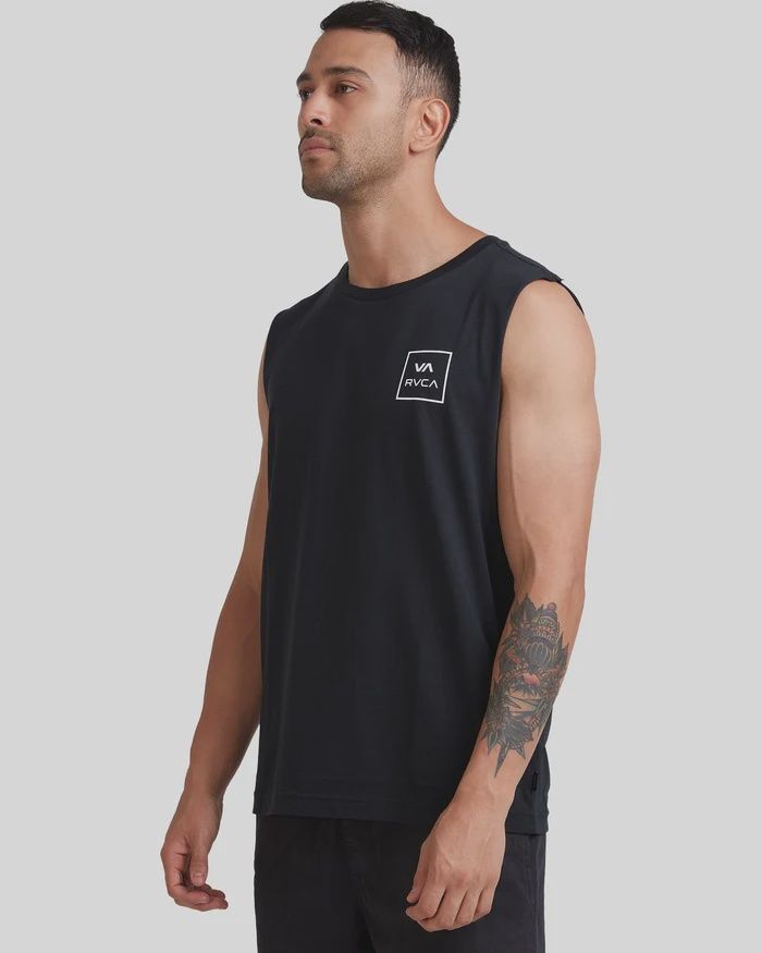 RVCA MENS VA ALL THE WAYS MUSCLE - BLACK