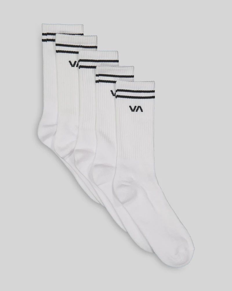 RVCA MENS UNION SOCK III SOCKS - WHITE