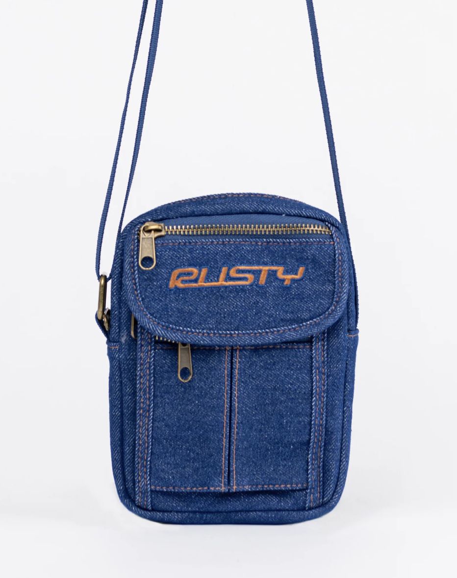 RUSTY LADIES BILLIE JEAN CROSSBODY BAG - RAW DAWG BLUE