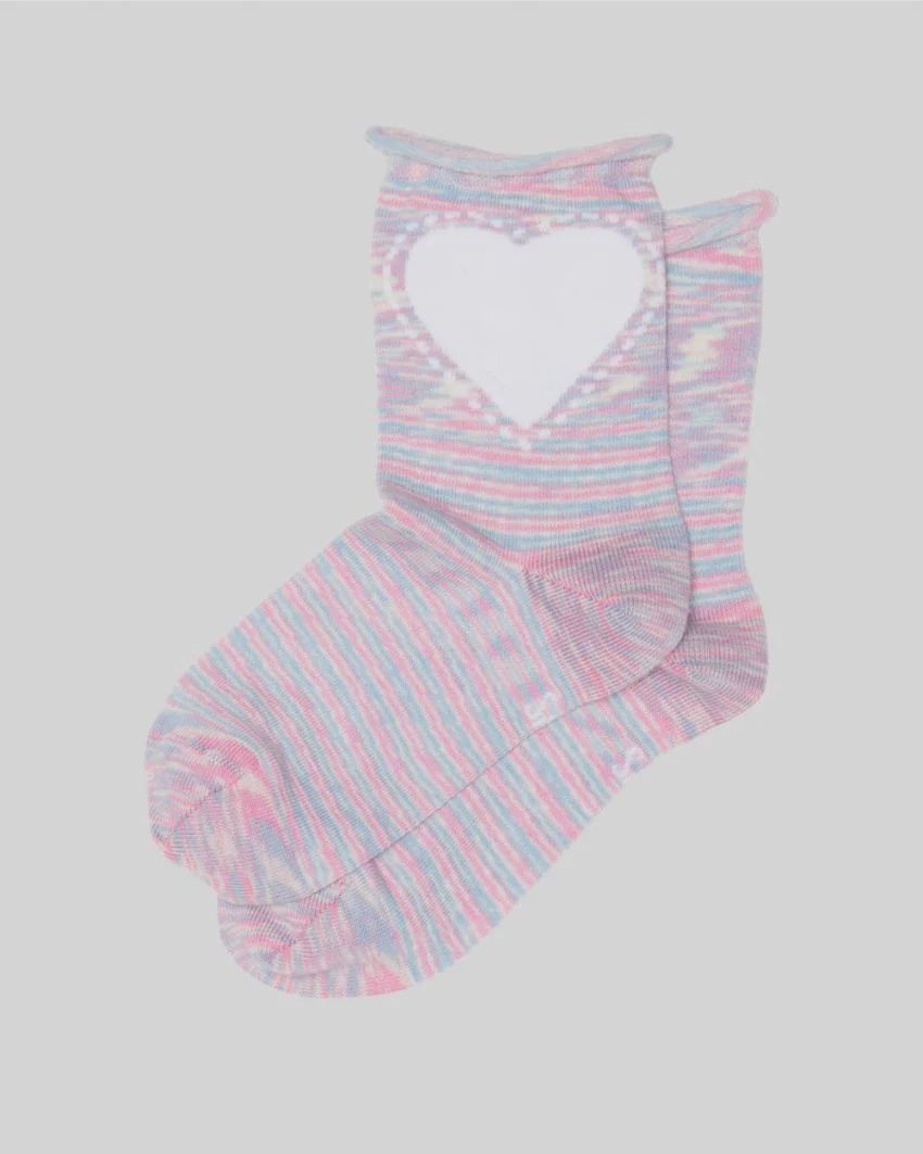 DR MARTENS HEART SOCK - PINK ORGANIC