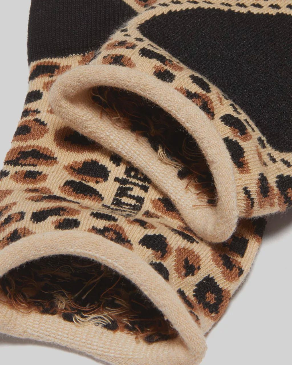 DR MARTENS HEART SOCK - LIGHT TAN LEOPARD ORGANIC