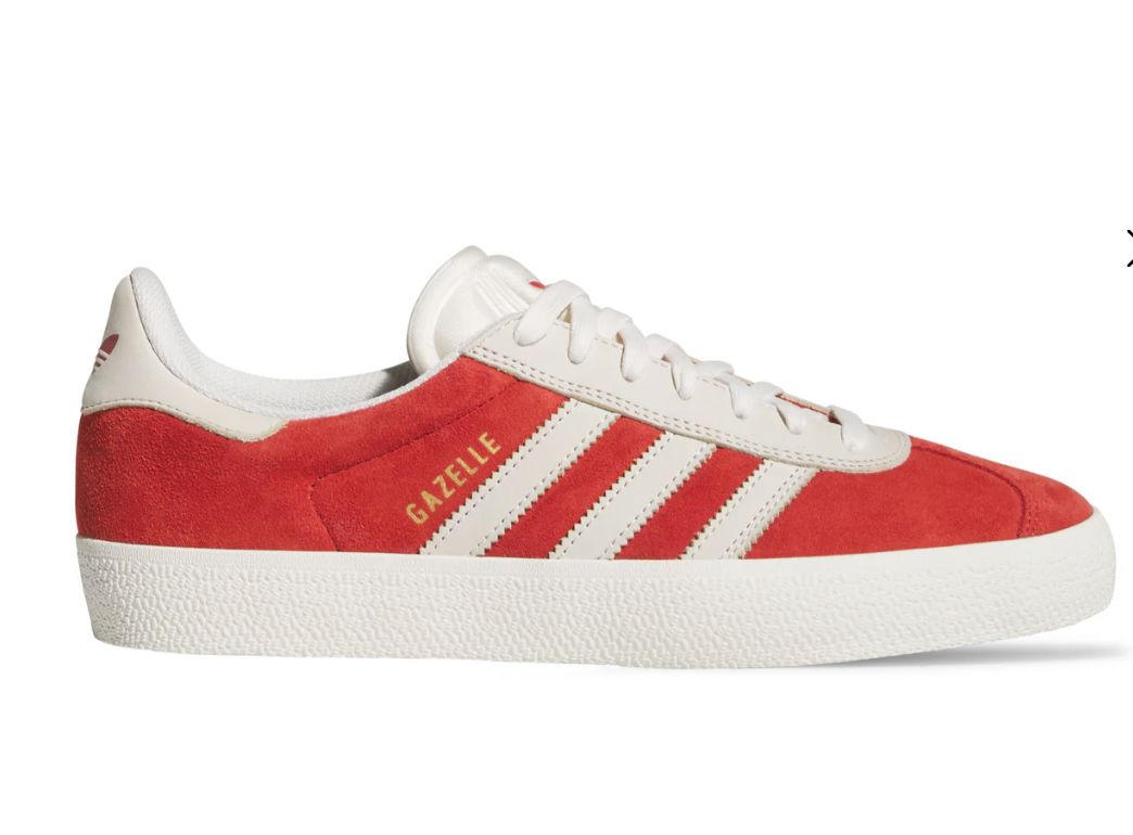 ADIDAS GAZELLE ADV- BETTER SCARLET / CHALK WHITE / GOLD METALLIC