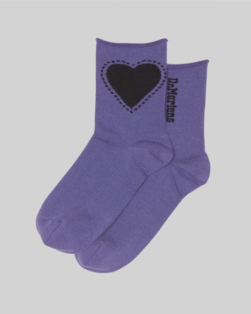 DR MARTENS HEART SOCK - TWILIGHT PURPLE BLEND