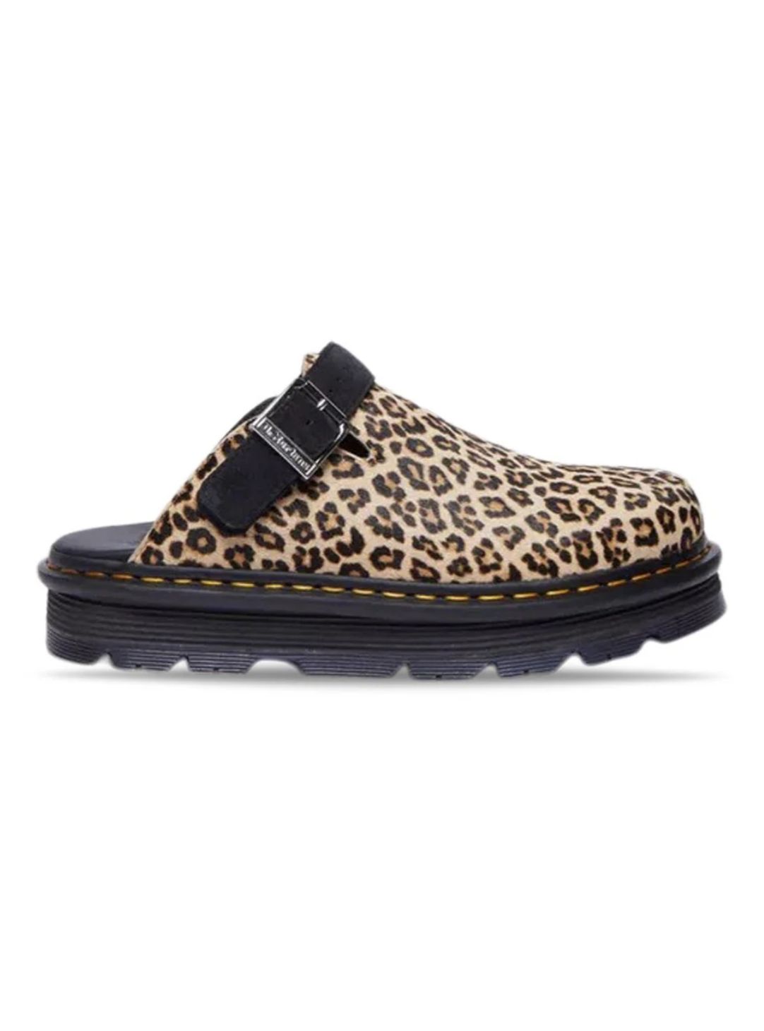 DR MARTENS ZEBZAG MULE- MINI LEOPARD SPOT HAIR ON &amp; BLACK EH SUEDE