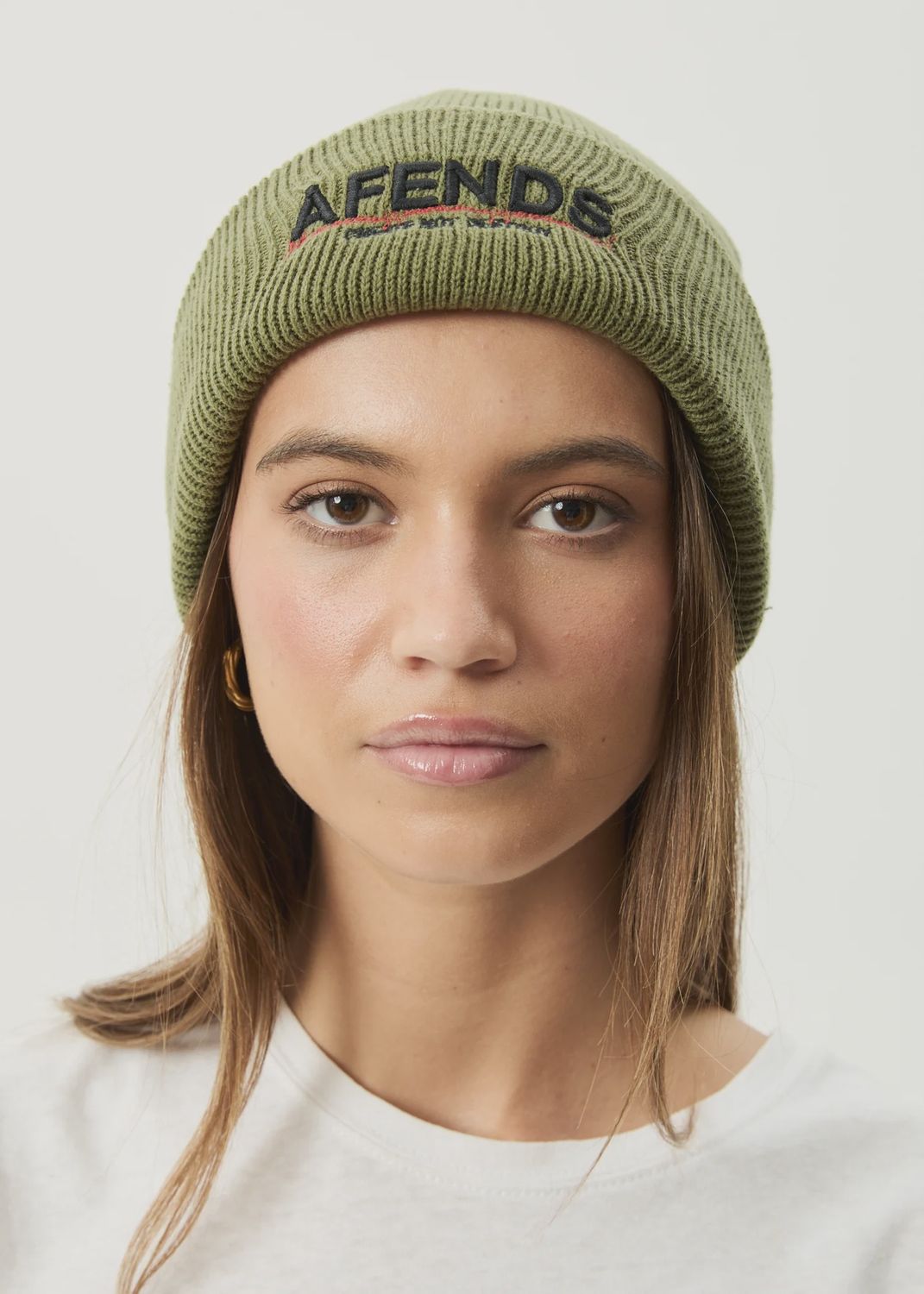 AFENDS UNISEX WIRED BEANIE -OIL GREEN