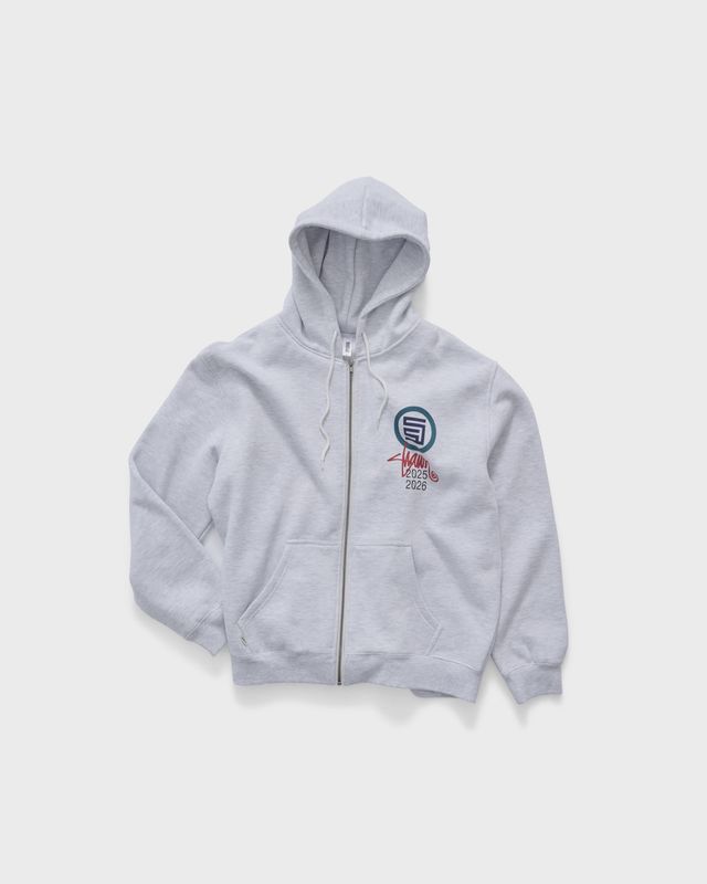 S-DOUBLE MENS 25/26 ZIP THRU HOODIE - GREY HEATHER
