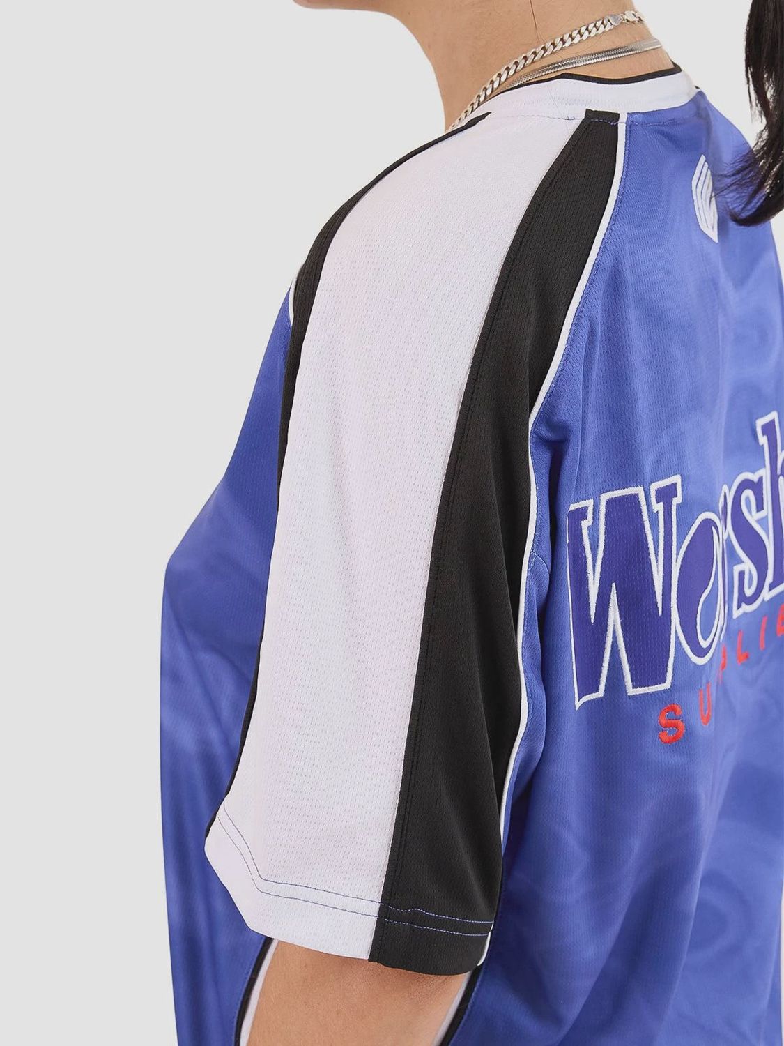 WORSHIP WOMENS SMOKO V NECK FOOTBALL JERSEY - COBALT