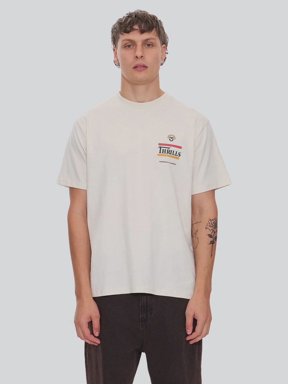 THRILLS MENS RESPONSIBLE MERCH FIT SS TEE - HERITAGE WHITE