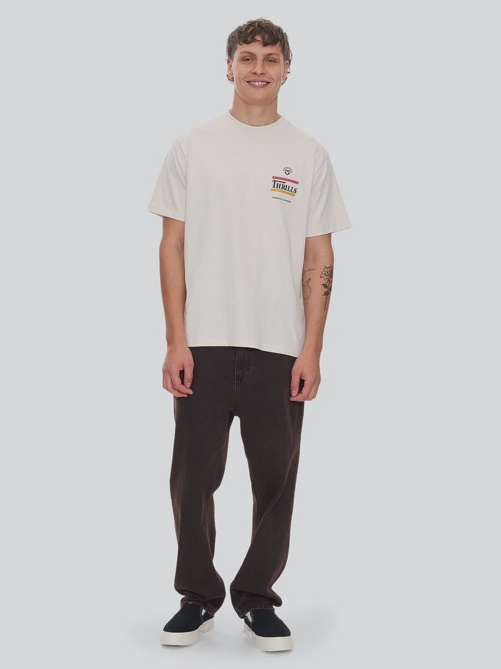 THRILLS MENS RESPONSIBLE MERCH FIT SS TEE - HERITAGE WHITE