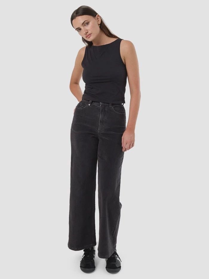 THRILLS WOMENS HOLLY CORD PANT - DARK CHARCOAL