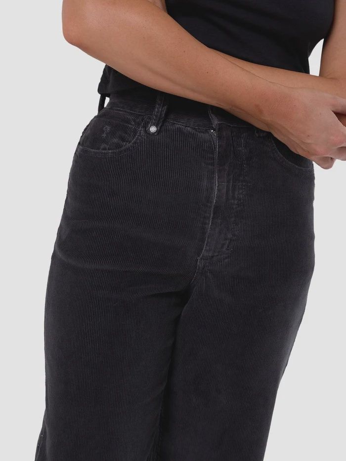 THRILLS WOMENS HOLLY CORD PANT - DARK CHARCOAL