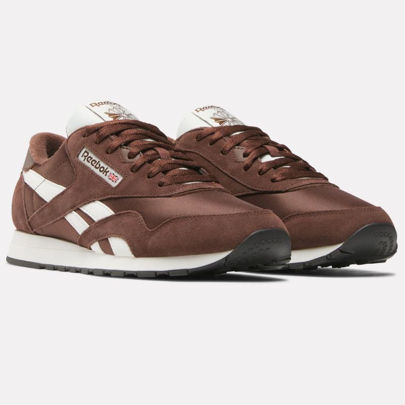 REEBOK MENS CLASSIC NYLON SHOE - CAMPUS BROWN / CAMPUS BROWN / CHALK