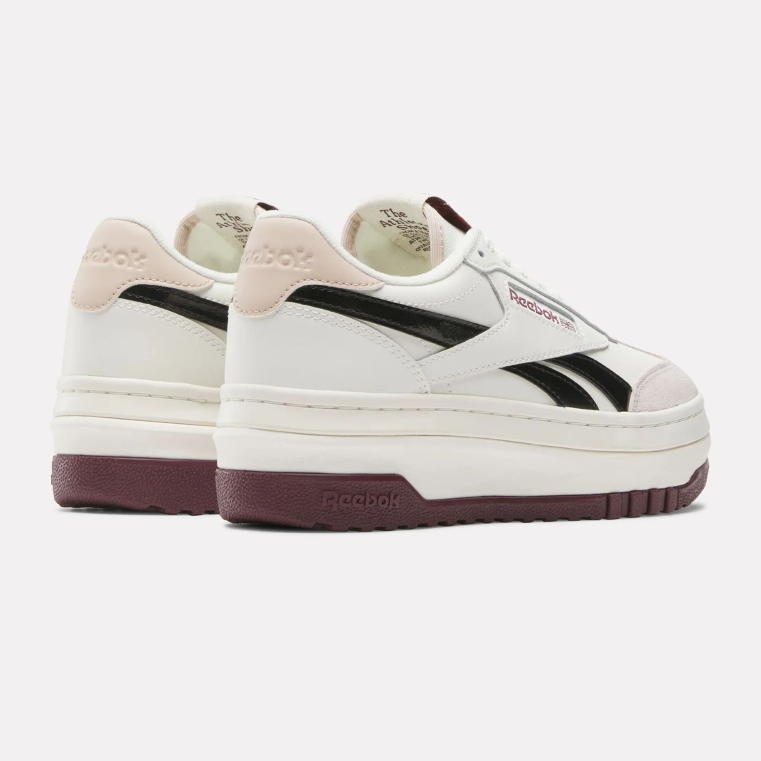 REEBOK WOMENS CAMPIO EXTRA SHOE - CHALK /LUXE GREY / BLACK CHERRY