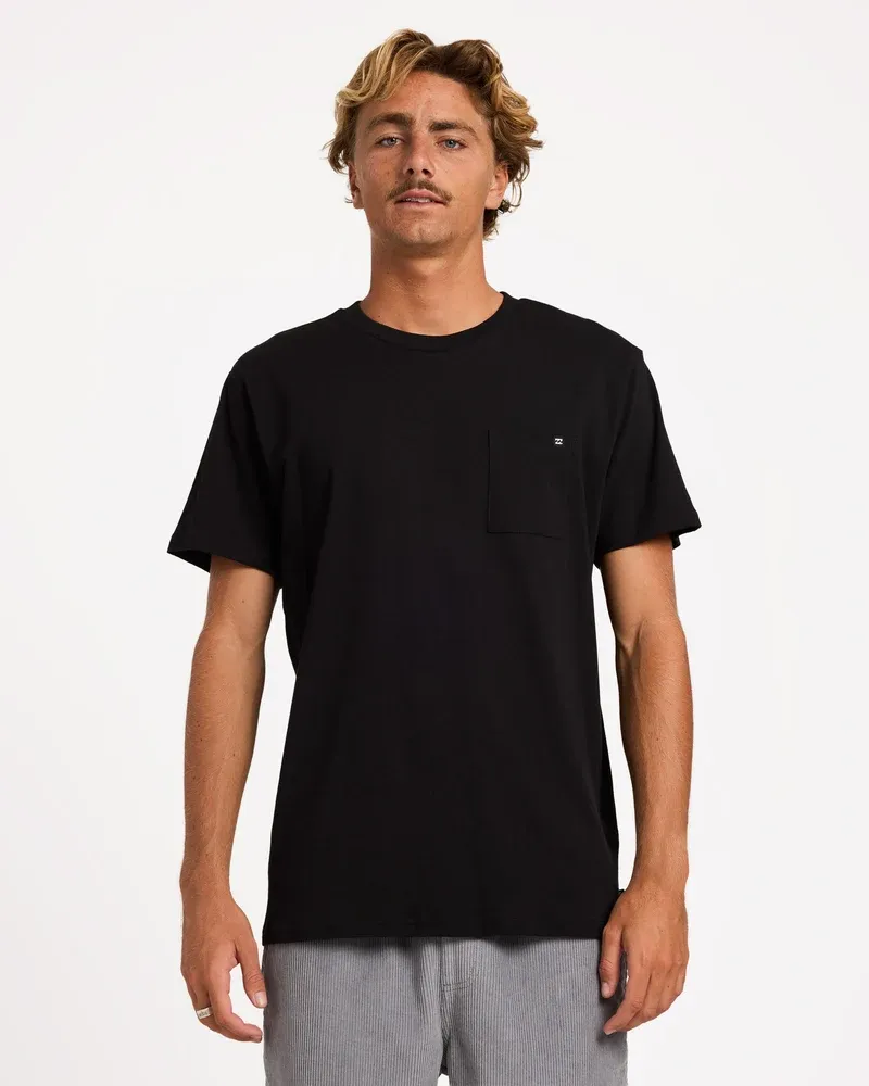 BILLABONG MENS PREMIUM POCKET S/S TEE - BLACK
