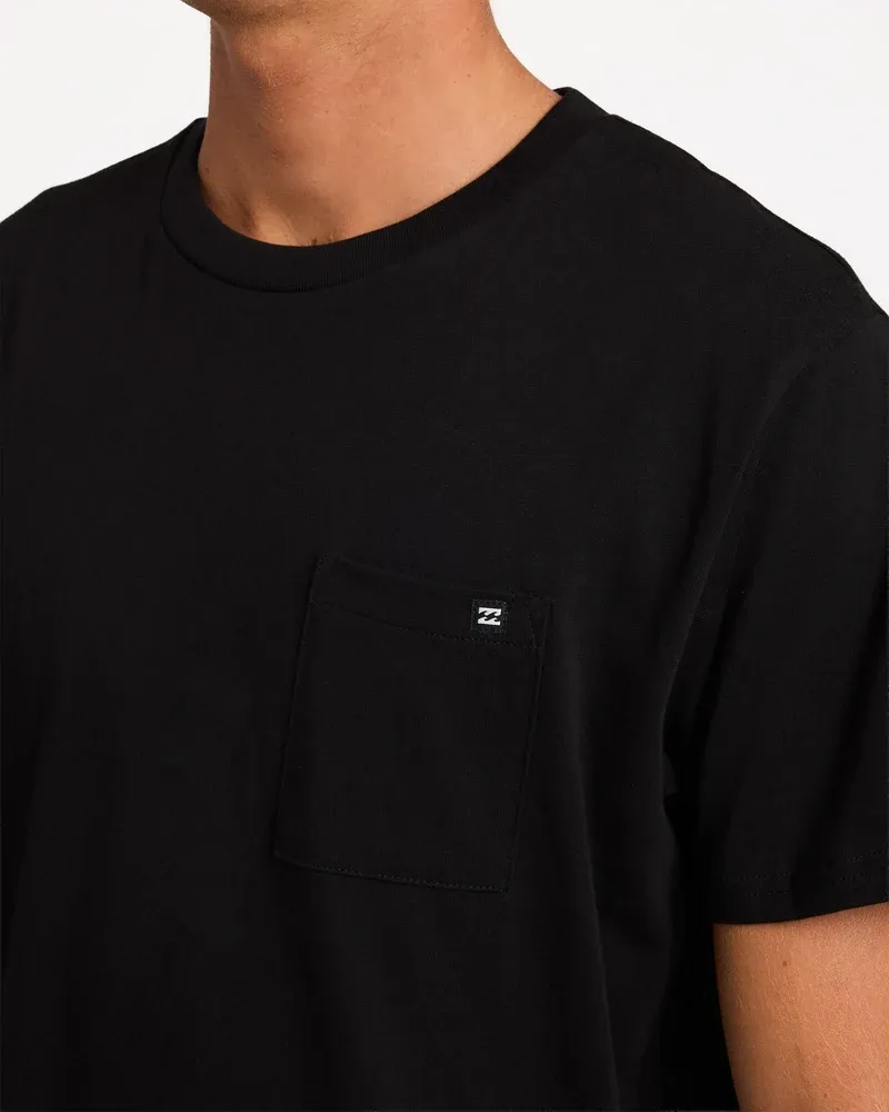 BILLABONG MENS PREMIUM POCKET S/S TEE - BLACK