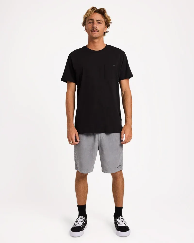 BILLABONG MENS PREMIUM POCKET S/S TEE - BLACK