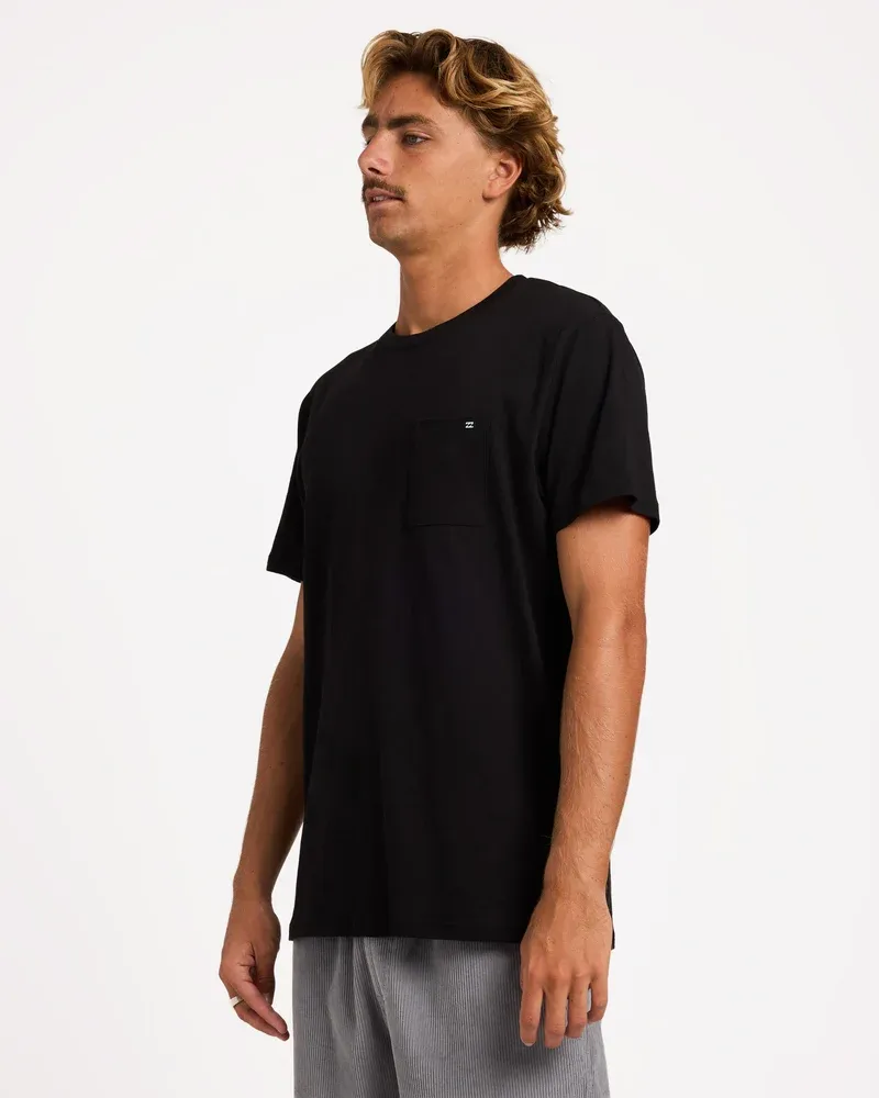 BILLABONG MENS PREMIUM POCKET S/S TEE - BLACK