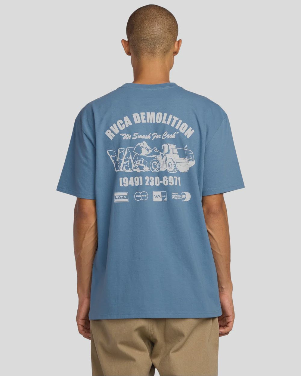RVCA MENS RVCA DEMO SS TEE - FEDERAL BLUE