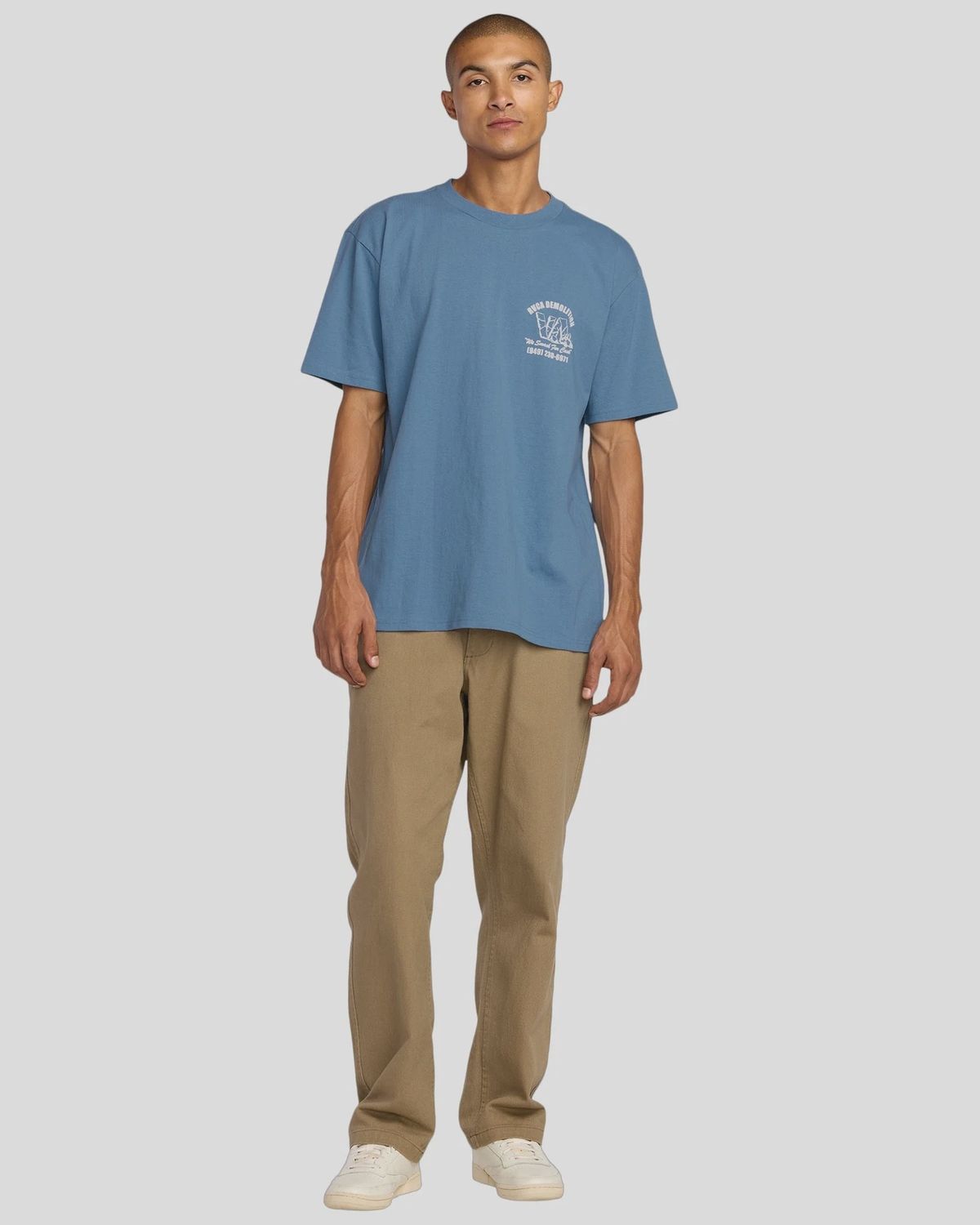 RVCA MENS RVCA DEMO SS TEE - FEDERAL BLUE