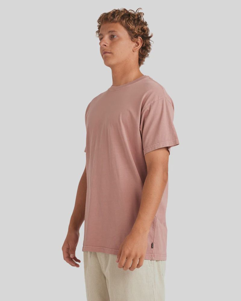 BILLABONG MENS PREMIUM WAVE WASH SS TEE - DUSTY ROSE