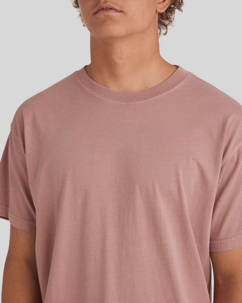 BILLABONG MENS PREMIUM WAVE WASH SS TEE - DUSTY ROSE
