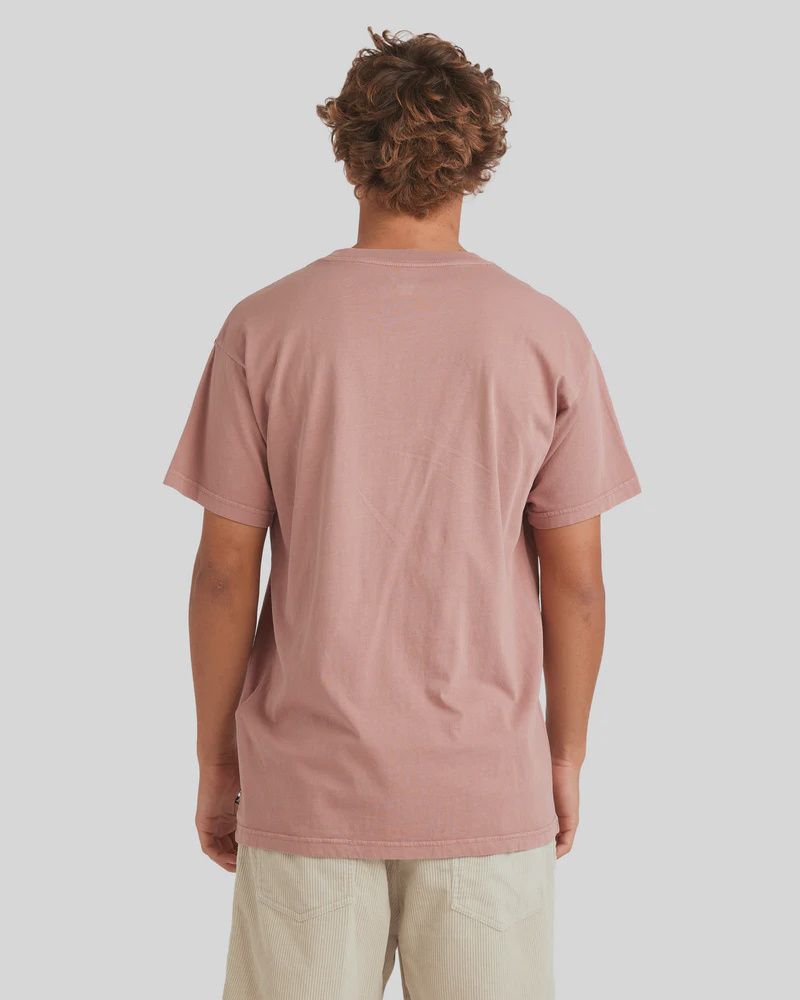 BILLABONG MENS PREMIUM WAVE WASH SS TEE - DUSTY ROSE