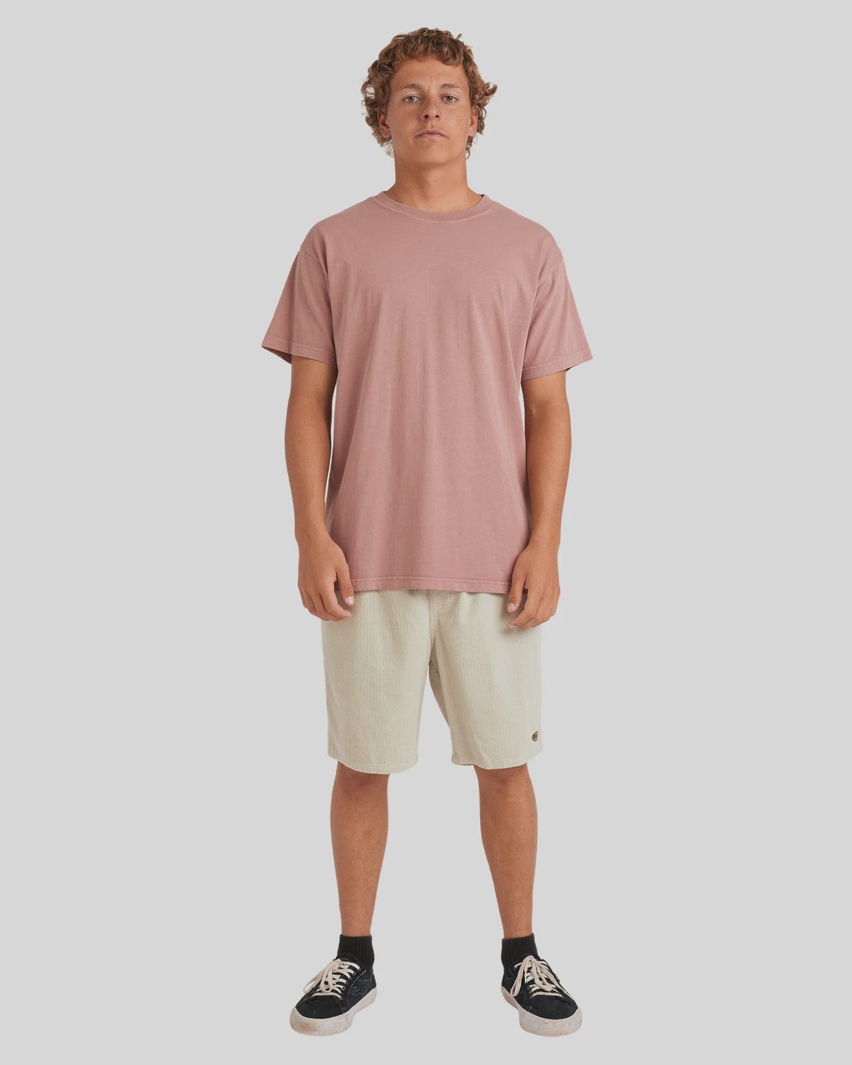 BILLABONG MENS PREMIUM WAVE WASH SS TEE - DUSTY ROSE