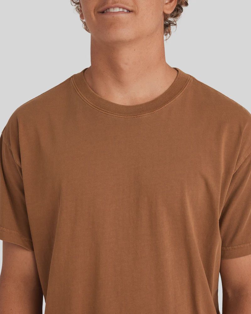 BILLABONG MENS PREMIUM WAVE WASH SS TEE - TOBACCO