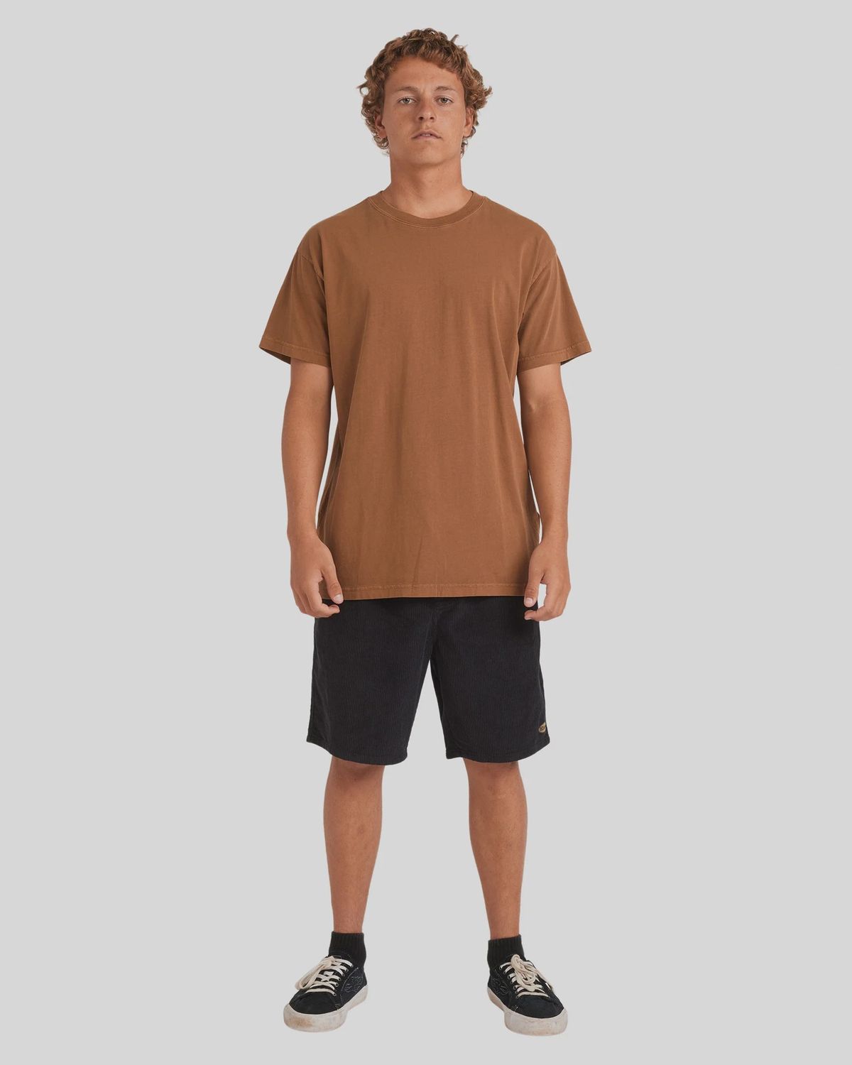 BILLABONG MENS PREMIUM WAVE WASH SS TEE - TOBACCO