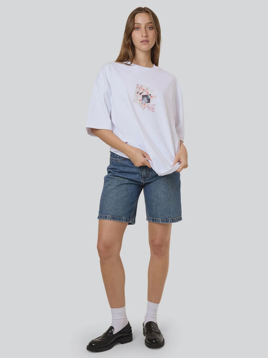 THRILLS WOMENS APPRECIATION OVERSIZED S/S TEE - WHITE