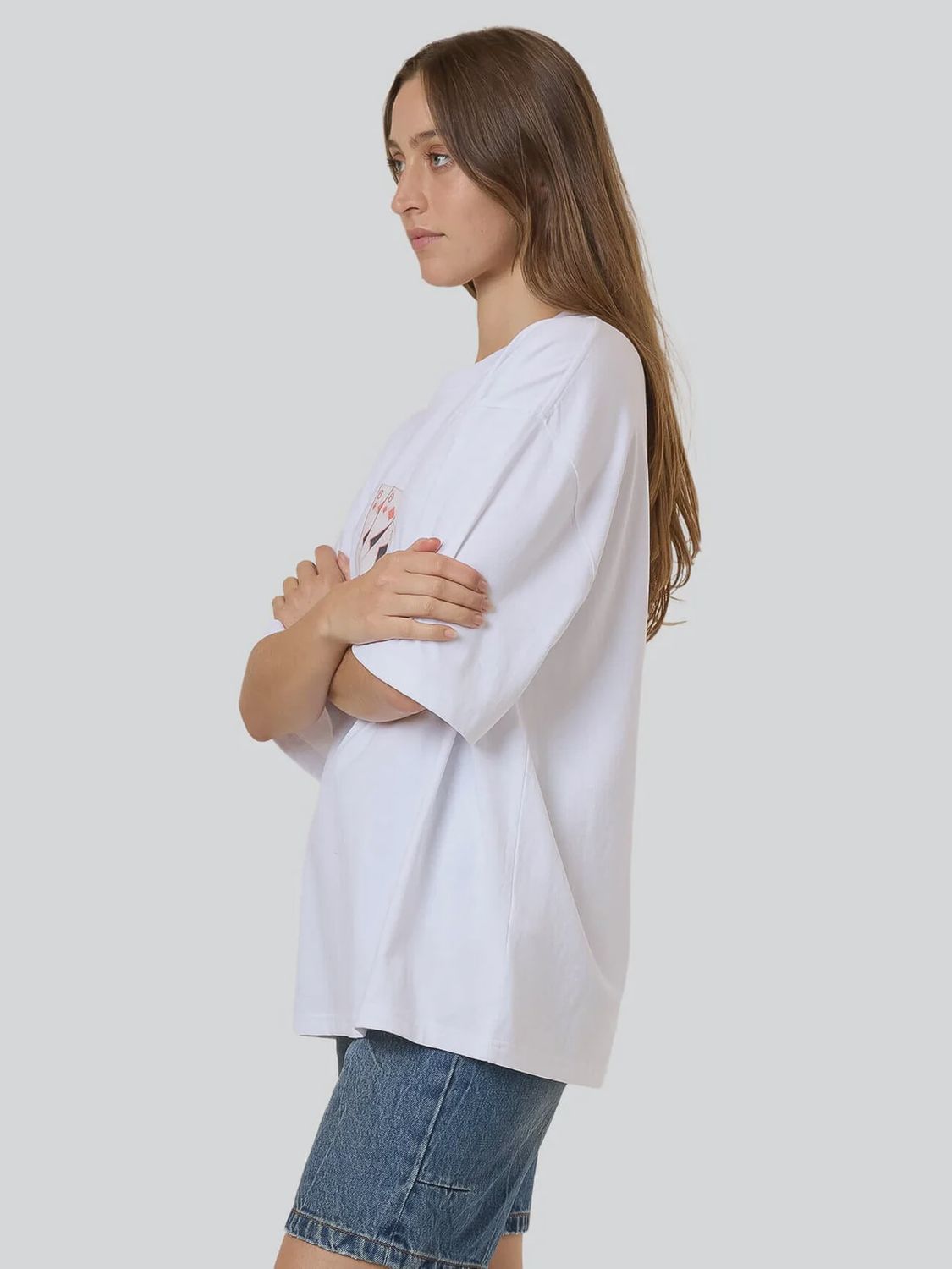 THRILLS WOMENS APPRECIATION OVERSIZED S/S TEE - WHITE