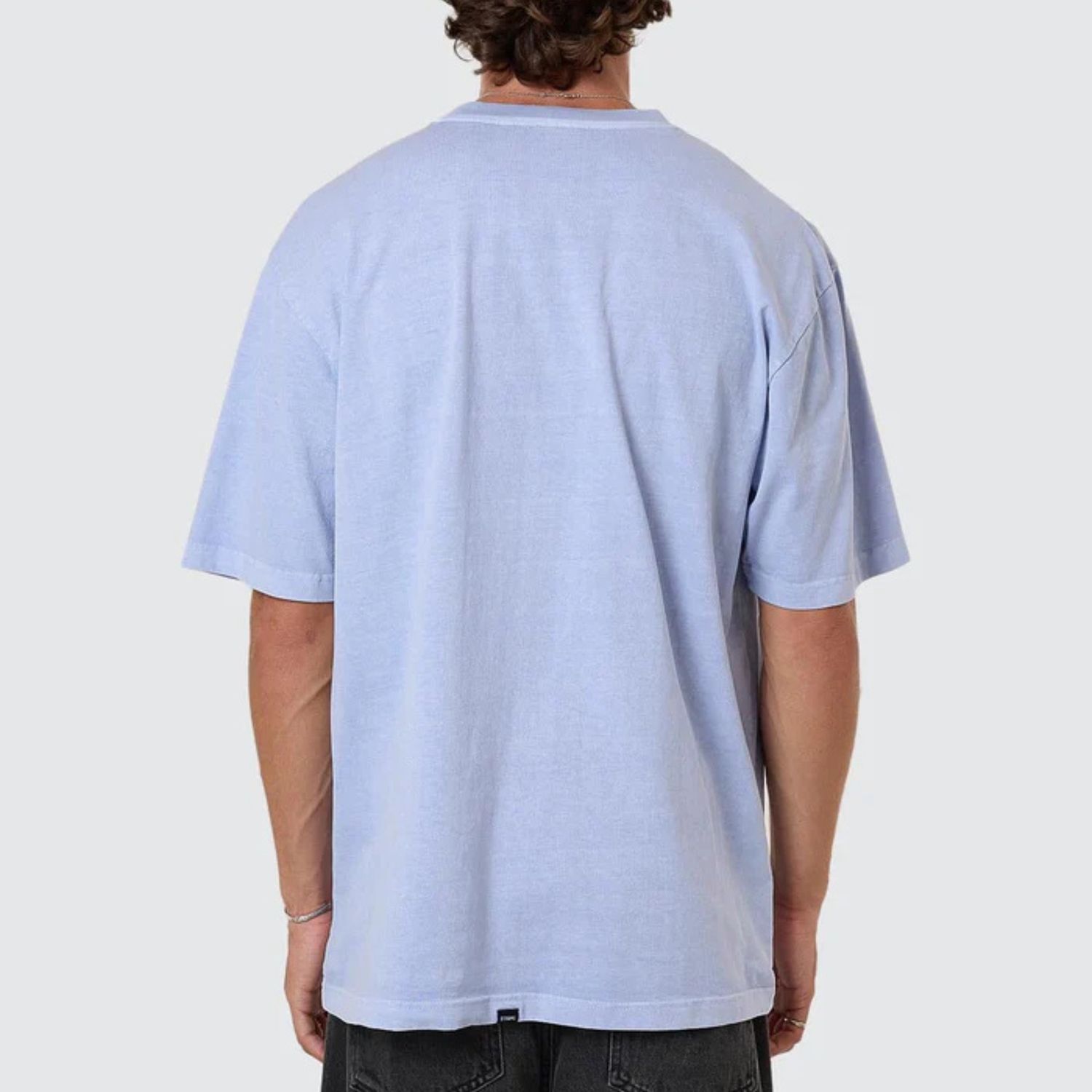 THRILLS MENS PIT STOP OVERSIZE FIT SS TEE - CORNFLOWER BLUE