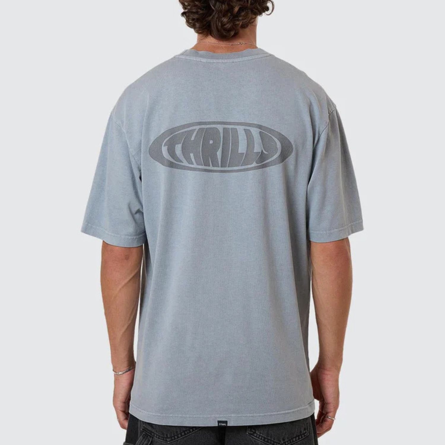 THRILLS MENS SHADOWLESS OVERSIZE FIT SS TEE - SMOG