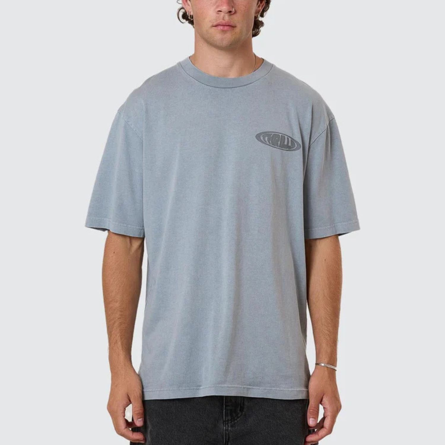 THRILLS MENS SHADOWLESS OVERSIZE FIT SS TEE - SMOG