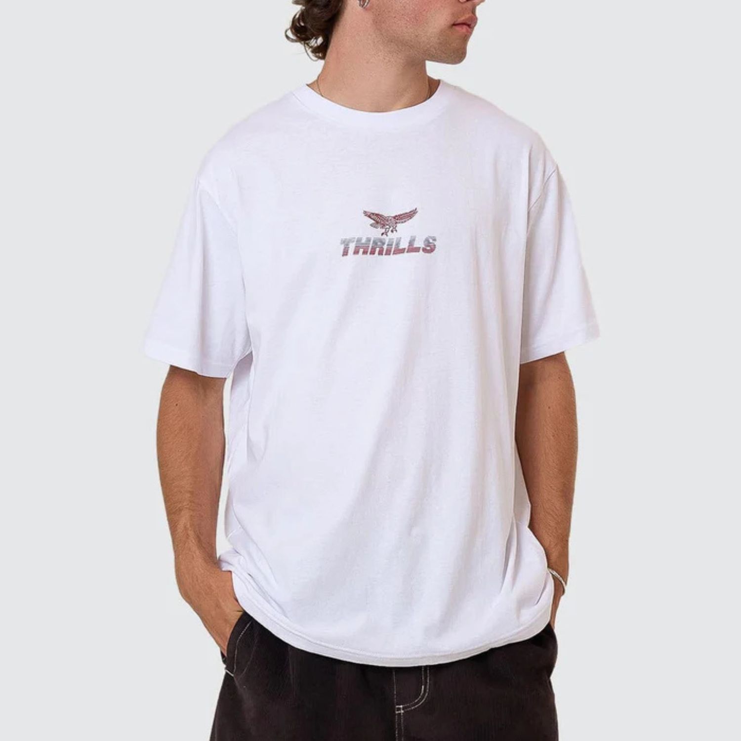 THRILLS MENS PARADISE BEFORE ANARCHY MERCH FIT SS TEE - WHITE