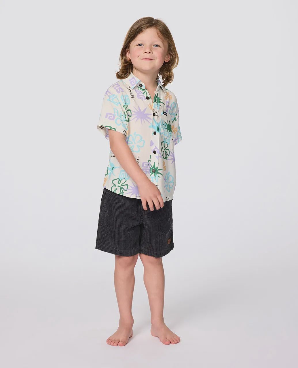 RIP CURL BOYS WAVE DAYZ SS SHIRT  -  BONE