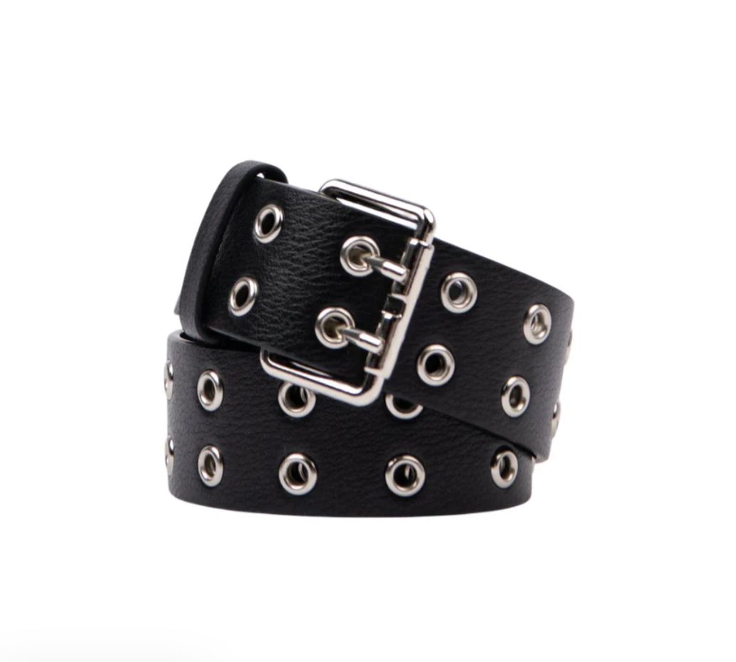 RUSTY WOMENS XOXO EYELET BELT - BLACK