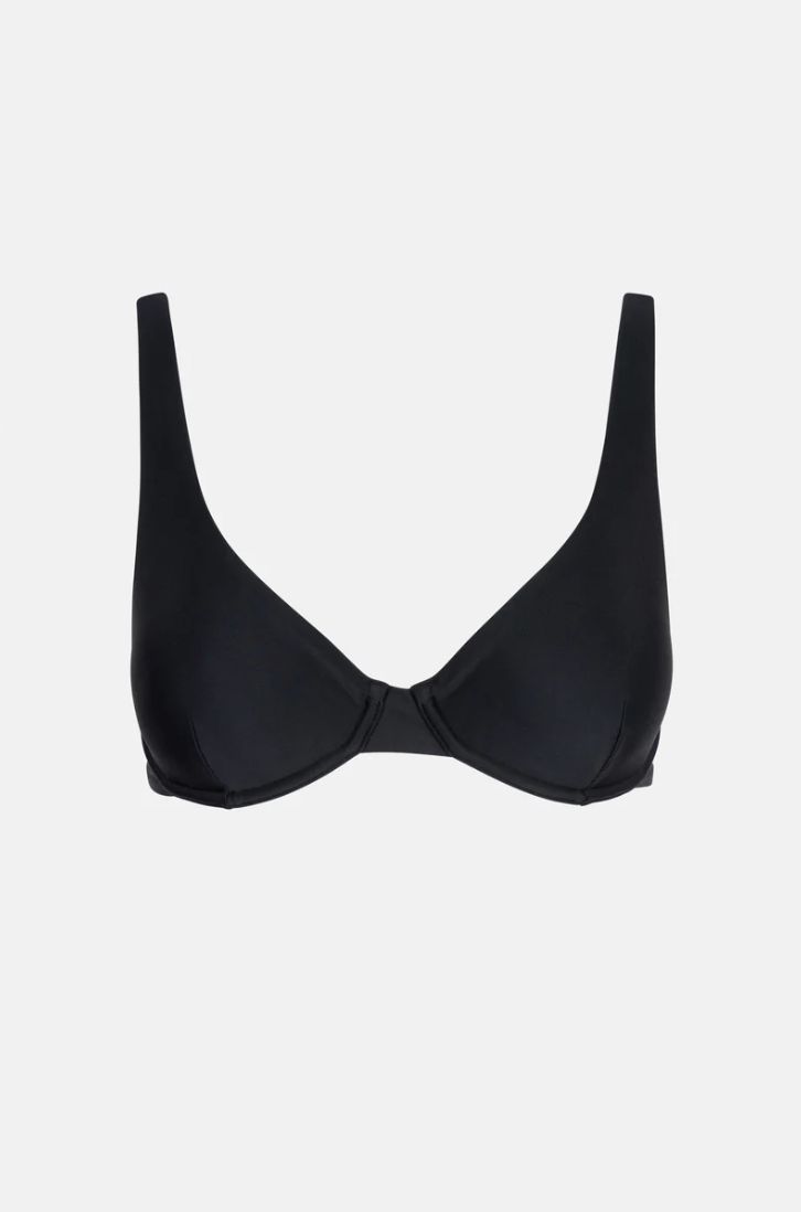 RHYTHM WOMENS CLASSIC UNDERWIRE BIKINI TOP - BLACK