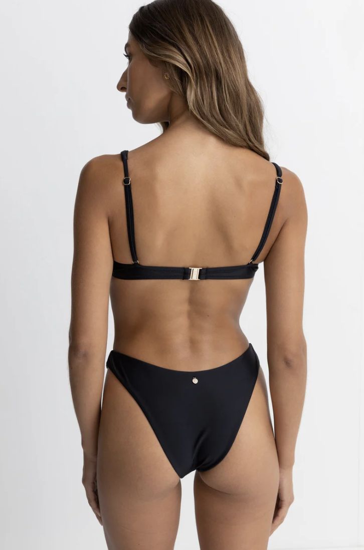 RHYTHM WOMENS CLASSIC UNDERWIRE BIKINI TOP - BLACK