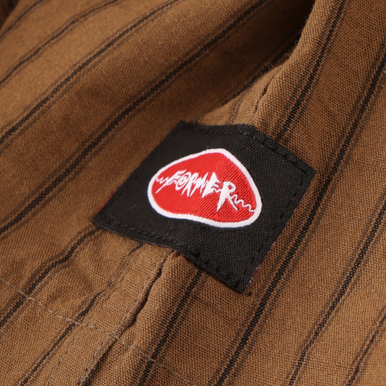 FORMER MENS REYNOLDS STRIPE SS SHIRT - BARK