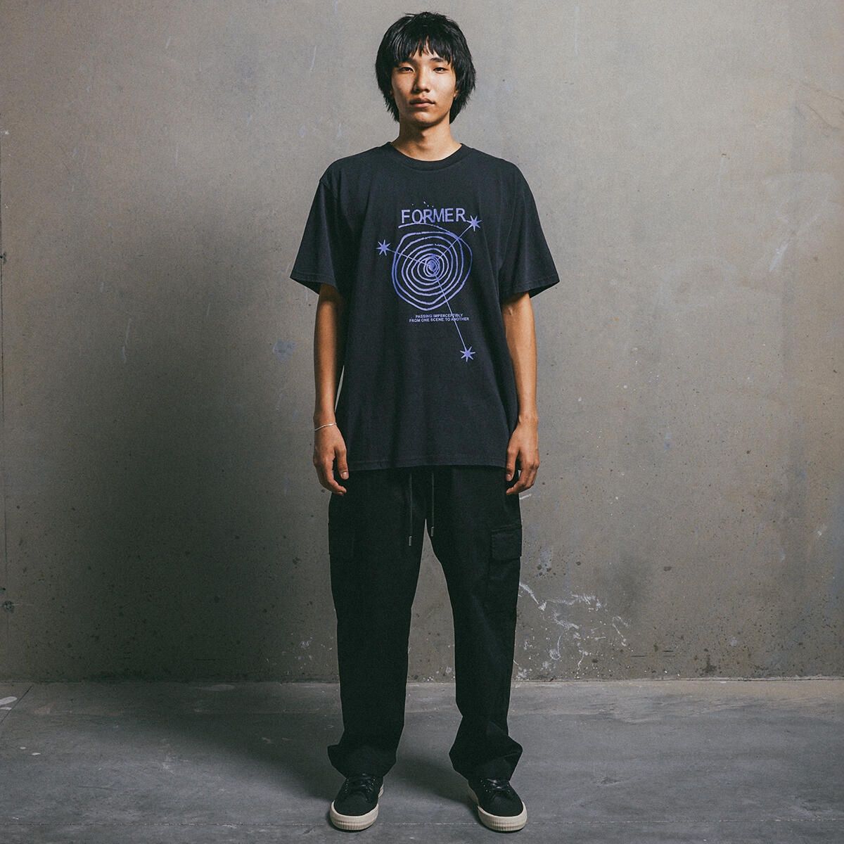 FORMER MENS MINDLESS SS TEE - WASHED BLACK