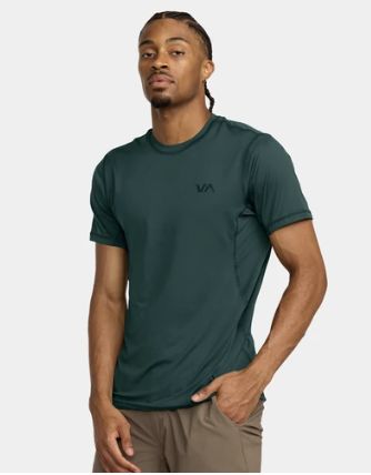 RVCA MENS SPORT VENT SS TEE - HUNTER GREEN