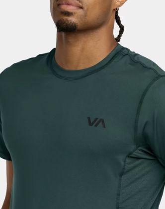 RVCA MENS SPORT VENT SS TEE - HUNTER GREEN