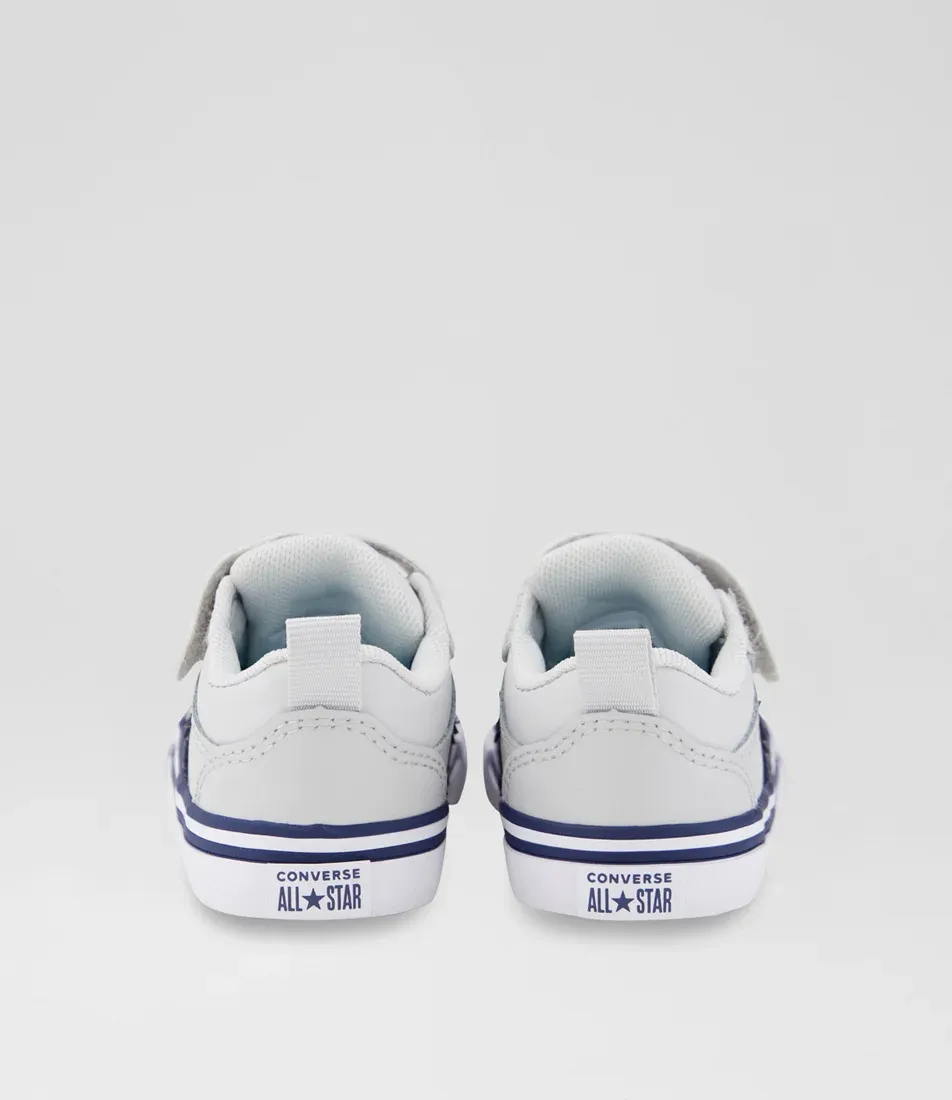 CONVERSE KIDS INFANT PRO BLAZE STRAP LTH - BARLEY GREY / NAVY / WHITE