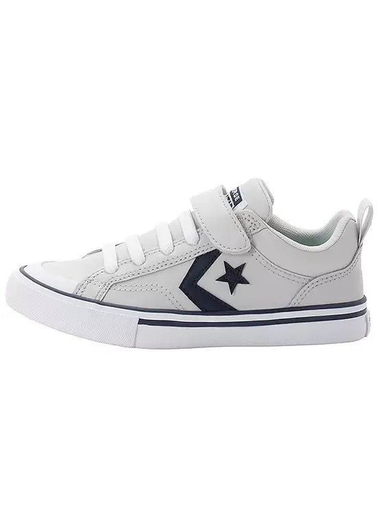 CONVERSE KIDS YOUTH PRO BLAZE STRAP LTH - BARLEY GREY / NAVY / WHITE
