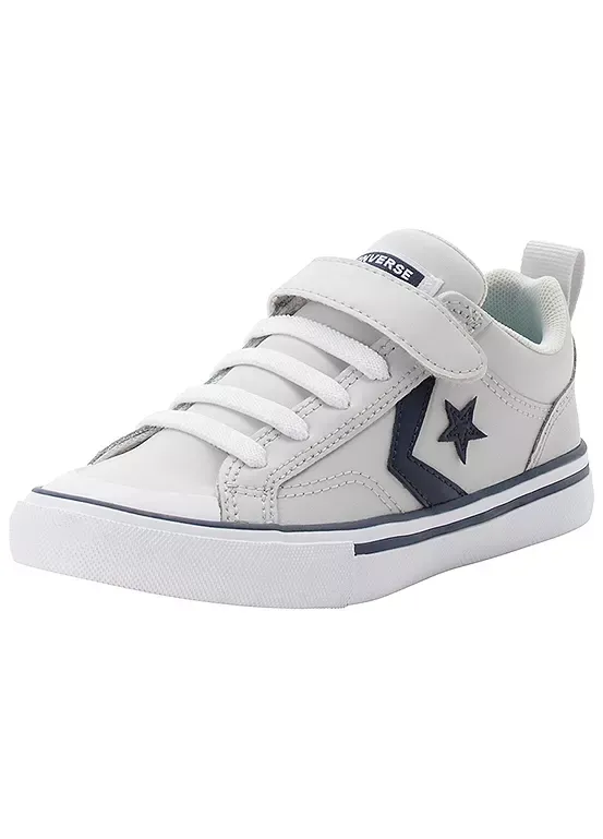 CONVERSE KIDS YOUTH PRO BLAZE STRAP LTH - BARLEY GREY / NAVY / WHITE
