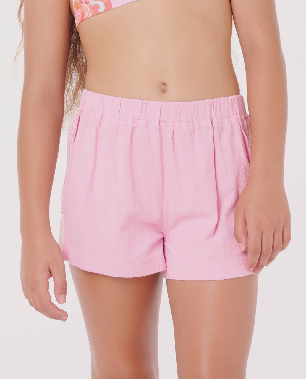 RIP CURL GIRLS SURF LUXE SUMMER SHORT - BRIGHT PINK