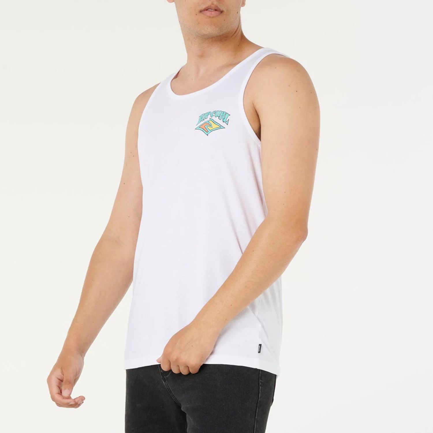 RIP CURL MENS DAZED AND TUBED TANK - WHITE