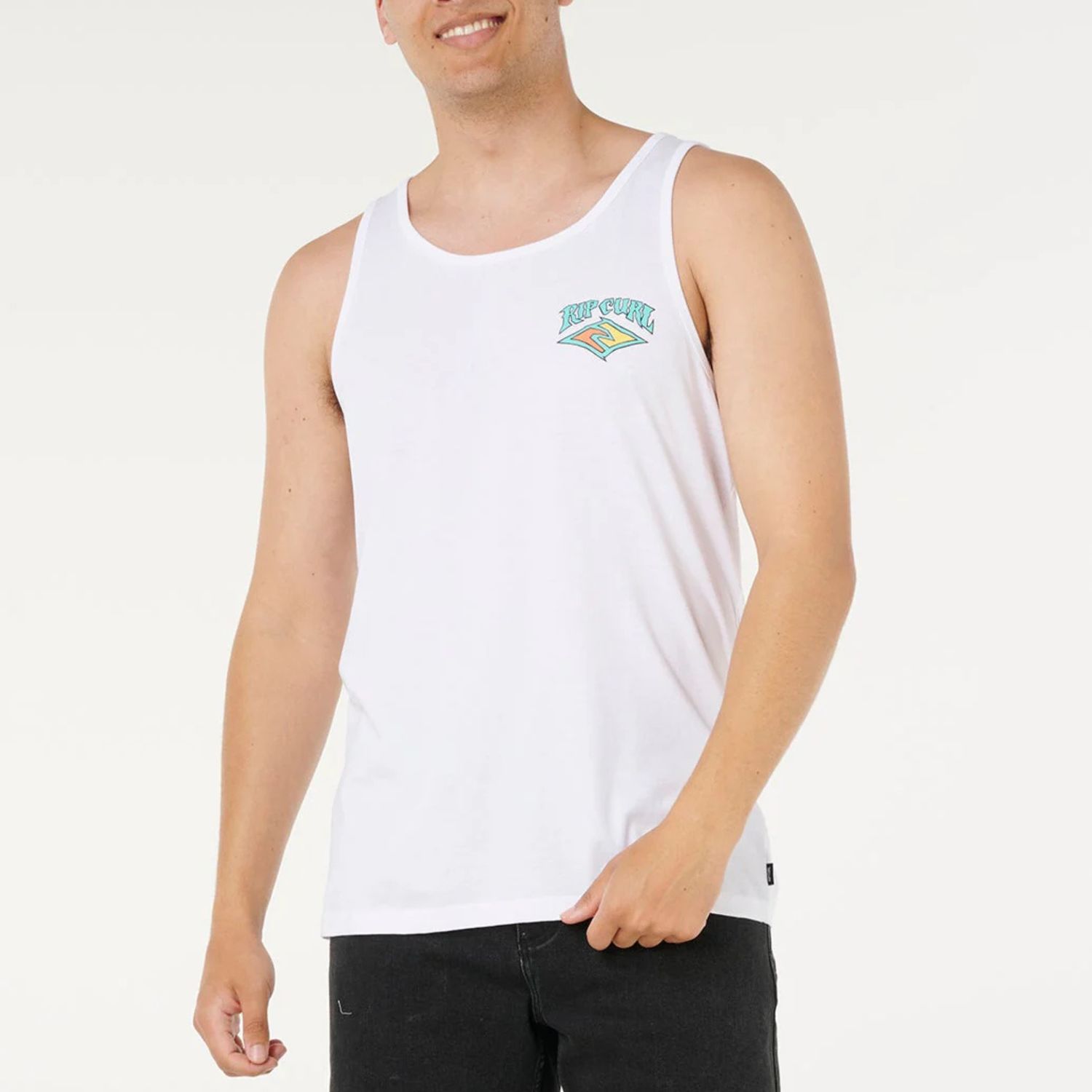 RIP CURL MENS DAZED AND TUBED TANK - WHITE