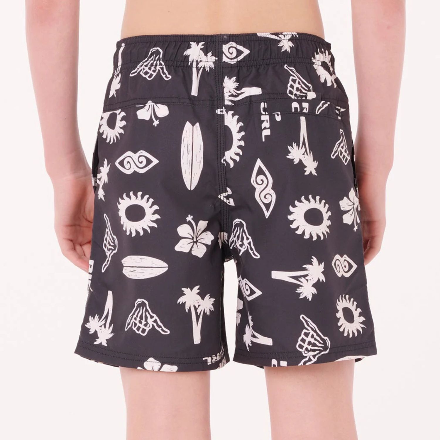 RIP CURL BOYS ISLAND PARADISO VOLLEY - WASHED BLACK